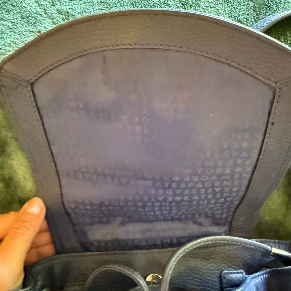 Kate Spade Navy Leather Backpack - Picture 4 of 9